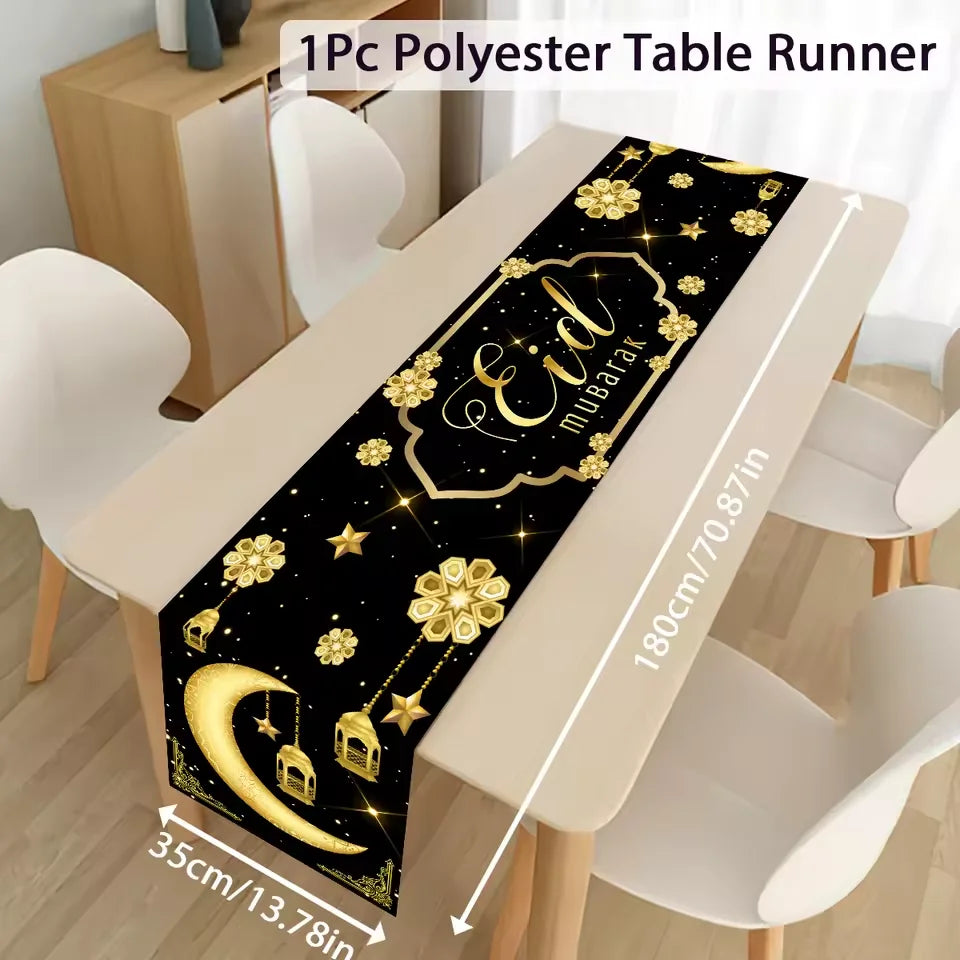 Chemin de Table pour Décoration du Ramadan en Polyester