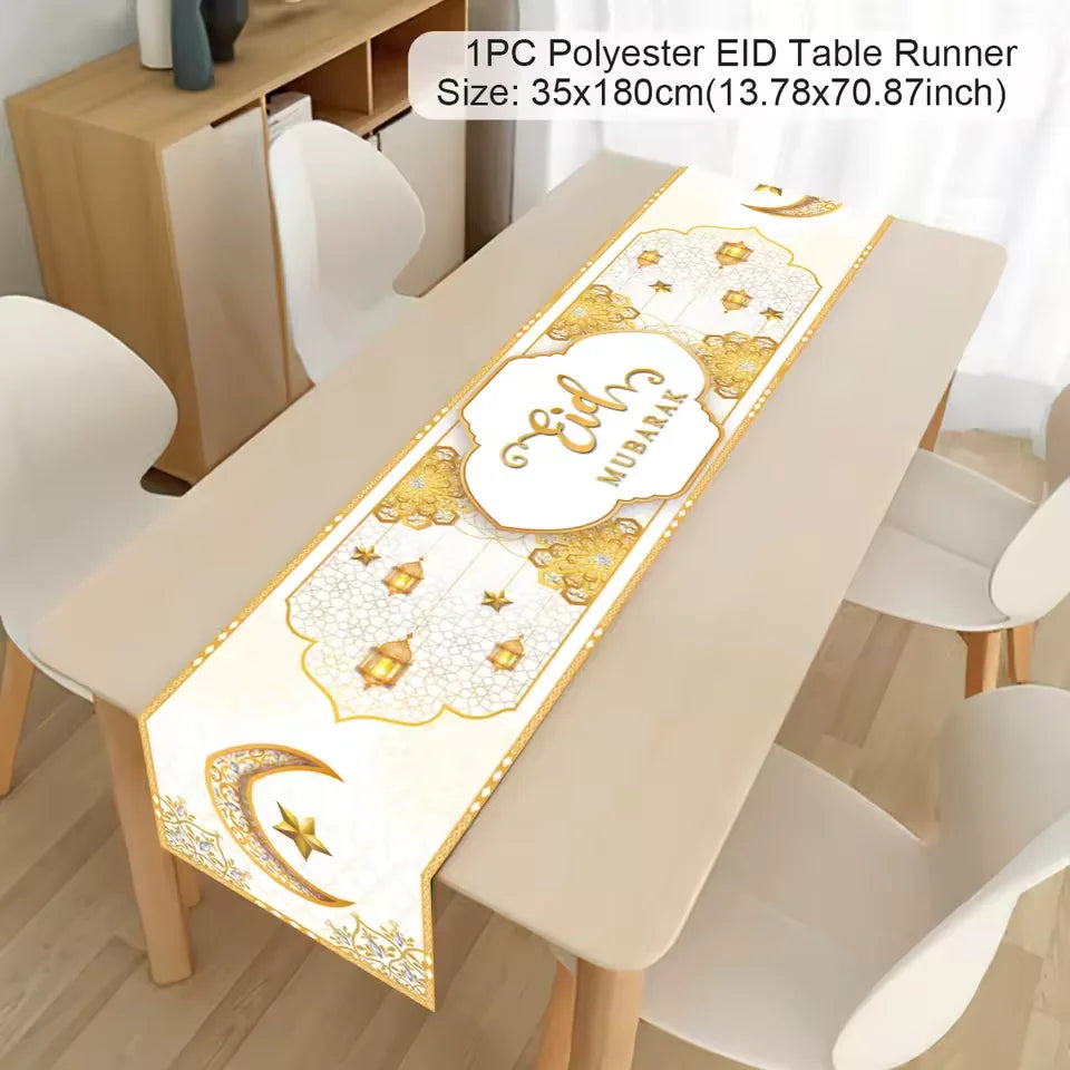 Chemin de Table pour Décoration du Ramadan en Polyester