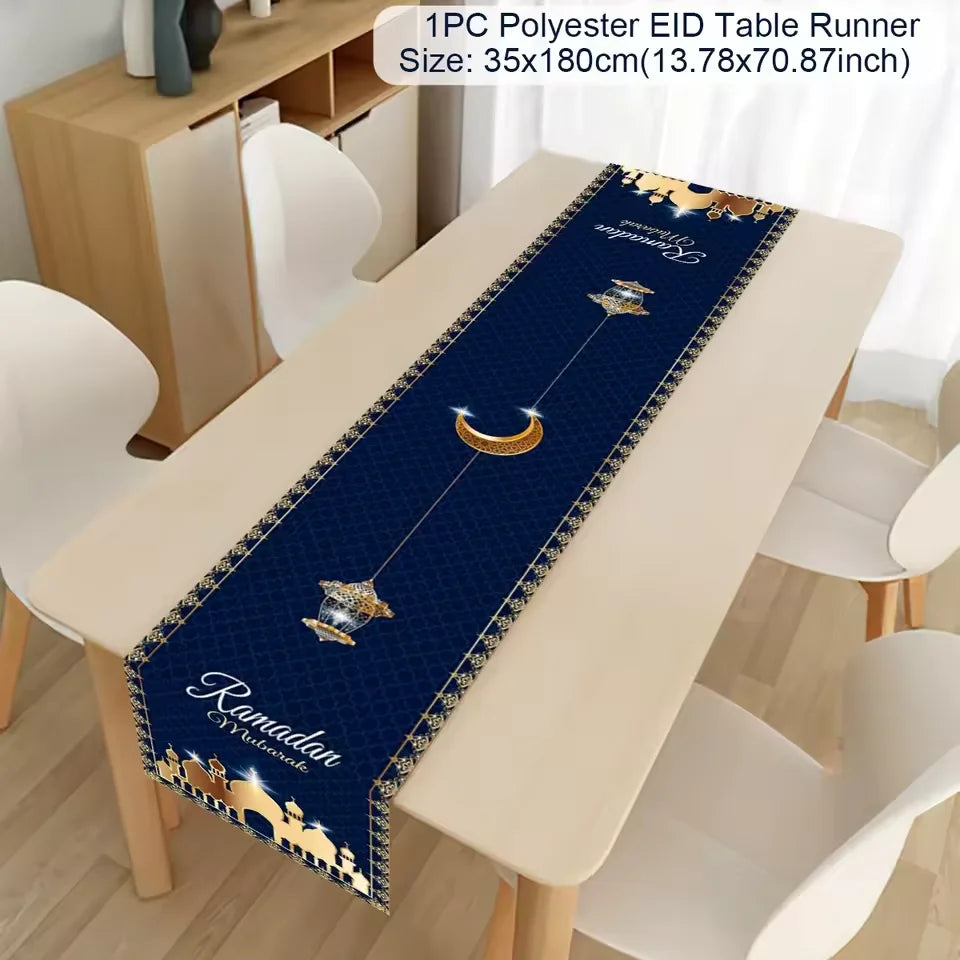 Chemin de Table pour Décoration du Ramadan en Polyester