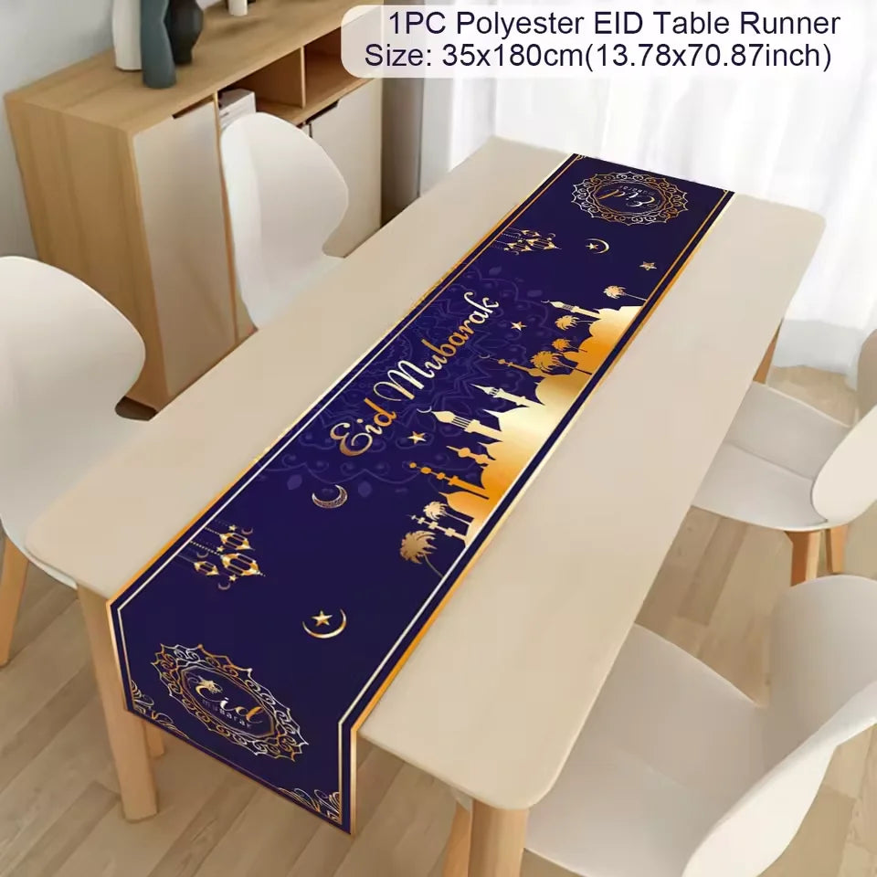 Chemin de Table pour Décoration du Ramadan en Polyester