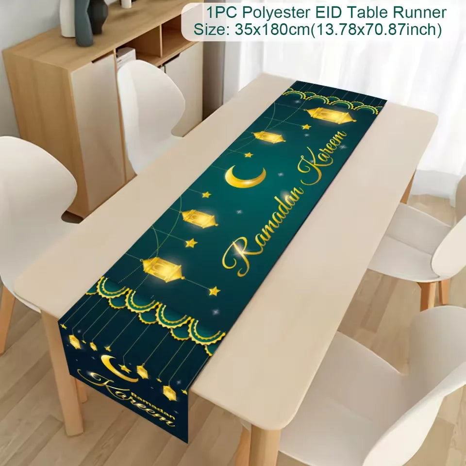 Chemin de Table pour Décoration du Ramadan en Polyester