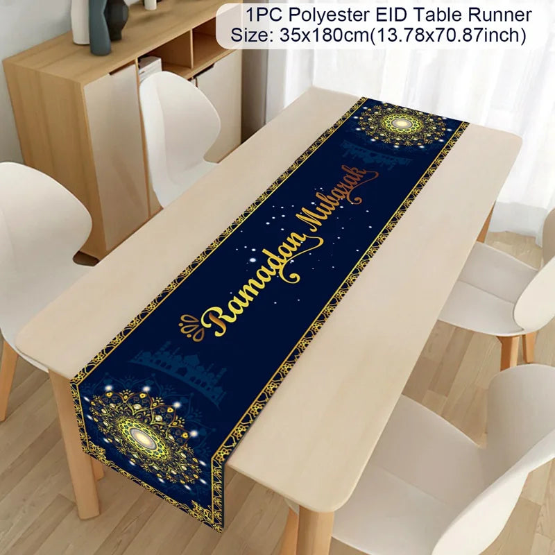 Chemin de Table pour Décoration du Ramadan en Polyester