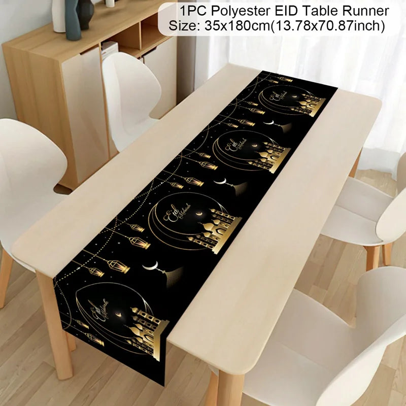 Chemin de Table pour Décoration du Ramadan en Polyester