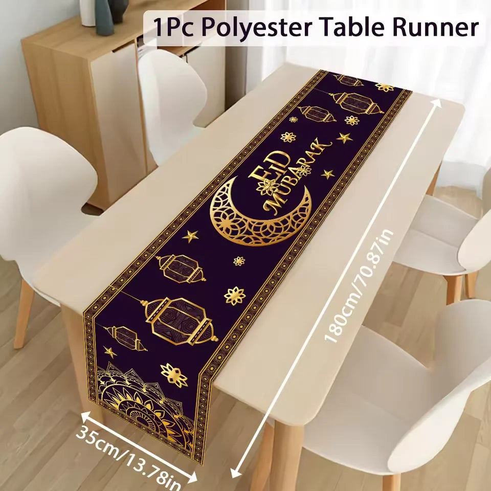 Chemin de Table pour Décoration du Ramadan en Polyester