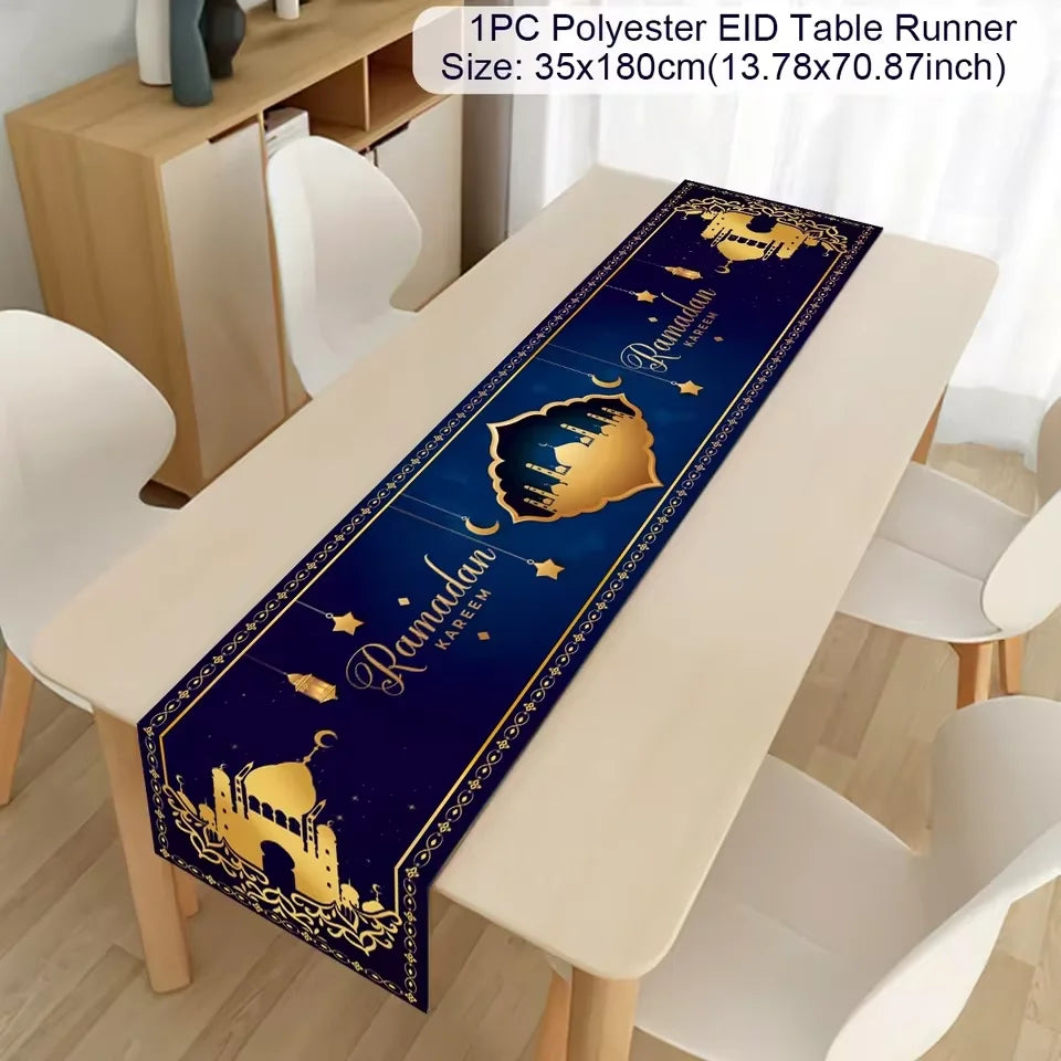 Chemin de Table pour Décoration du Ramadan en Polyester