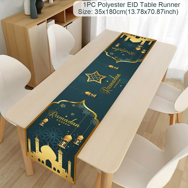 Chemin de Table pour Décoration du Ramadan en Polyester