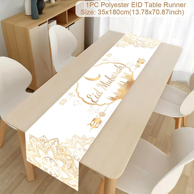 Chemin de Table pour Décoration du Ramadan en Polyester